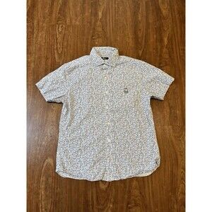 Psycho Bunny Treveris Short Sleeve Pima Cotton Button Up Short Sleeve Tee Floral